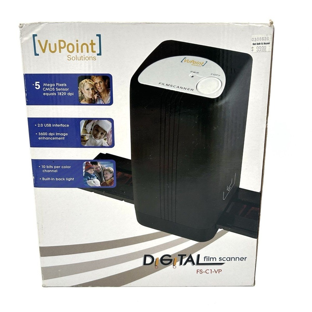 VuPoint Solutions FS-C1-VP Digital Film & Slide Scanner 35mm USB 2.0 Tested